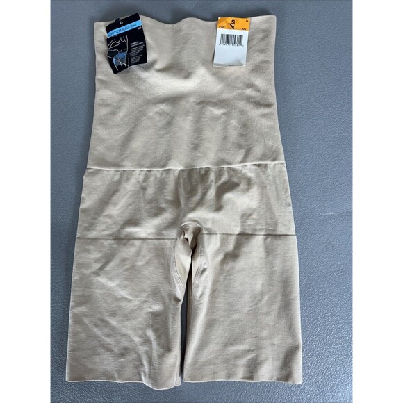 Maidenform Shapewear Shorts Bottom Solutions High Waist Size Small Beige - Picture 1 of 5